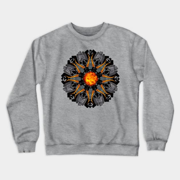 flame grave mandala Crewneck Sweatshirt by burenkaUA